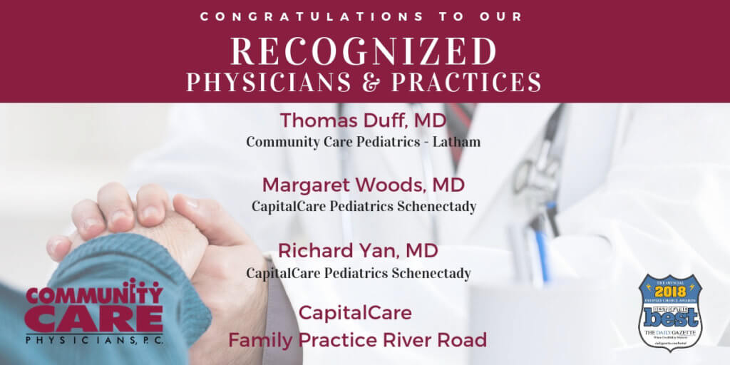 Congratulations to the Physicians and Practices recognized as Best of the Best by The Daily Gazette