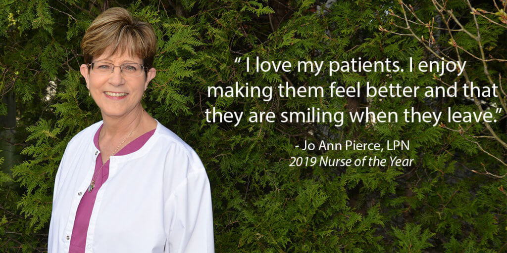 Congratulations Jo Ann Pierce 2019 Nurse of the Year